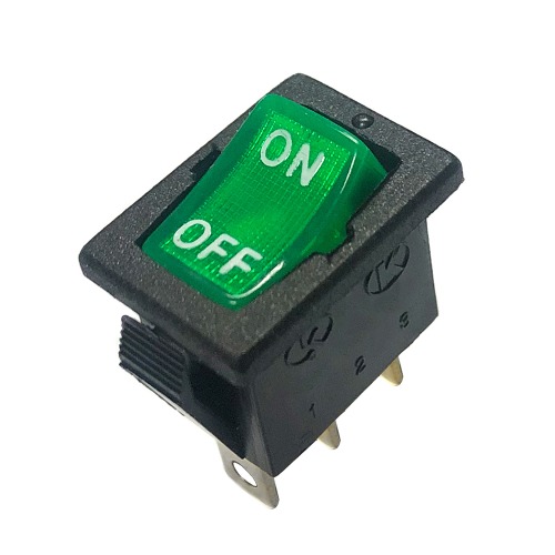 (5002-1번) 3P2단 사각 스위치(녹색)램프 ON-OFF 250V 6A