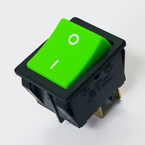 (5011-1번) 4P2단 사각 스위치(녹색) ON-OFF 250V/15A