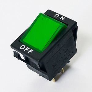 (5010-1번) 4P2단 사각 스위치(녹색)램프 ON-OFF 250V/8A