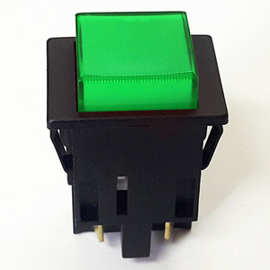 (5079번) 4P 사각푸쉬 스위치(녹색)램프 250V/8A